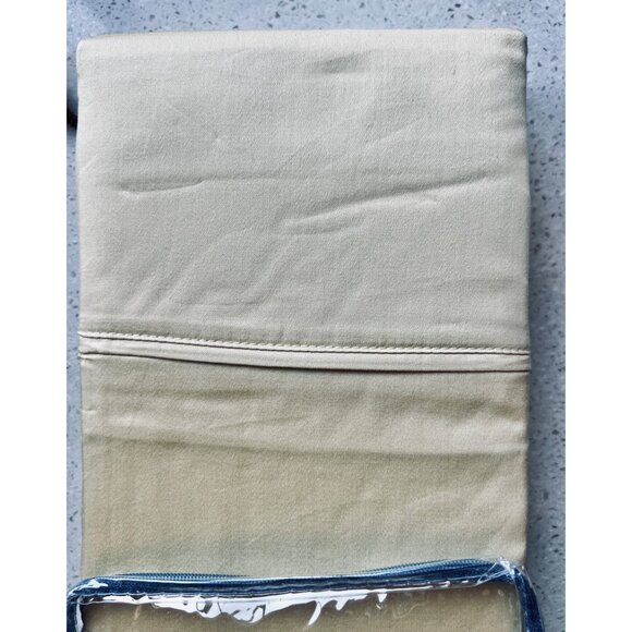 Heartland 400 Thread Count King Pillowcases Gold Satin Weave 100% USA Cotton - Picture 2 of 4